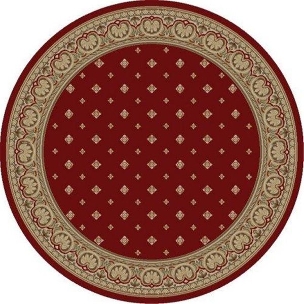 Concord Global 5 ft. 3 in. Ankara Pin Dot - Round, Red 63000